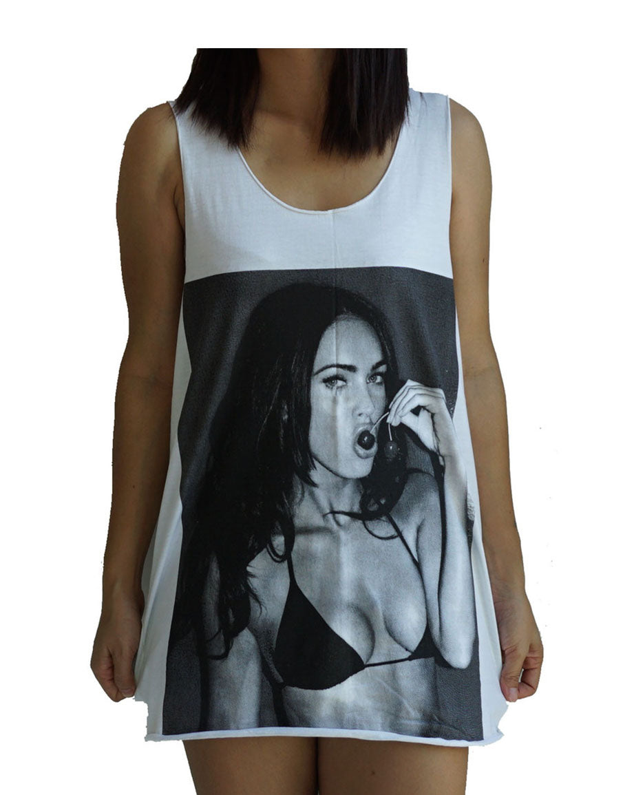 Unisex Megan Fox Tank-Top Singlet vest Sleeveless T-shirt
