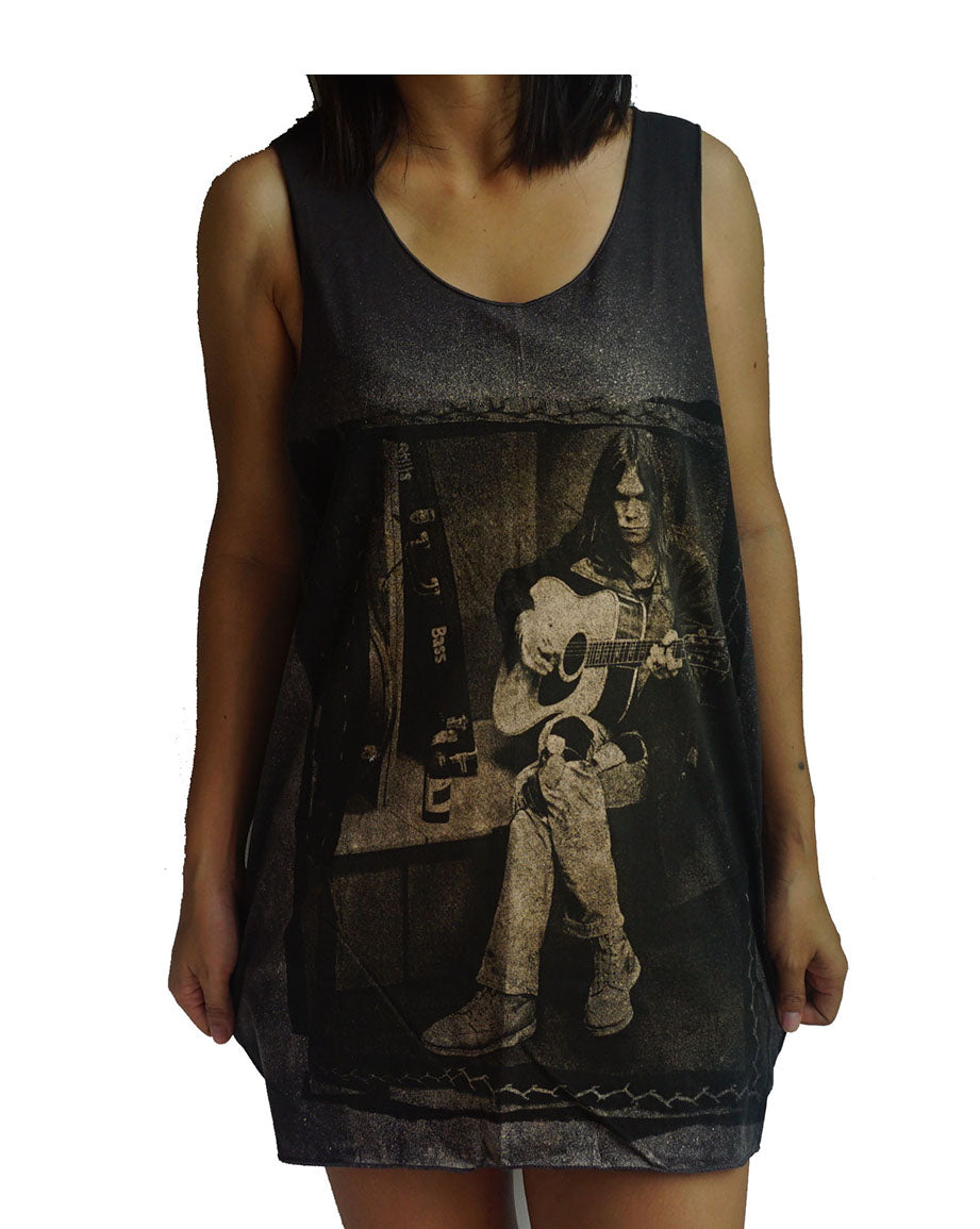 Unisex Neil Young Tank-Top Singlet vest Sleeveless T-shirt