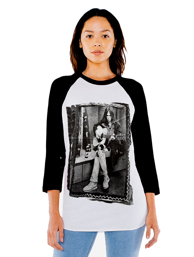 Unisex Neil Young 3/4 Sleeve Baseball T-Shirt