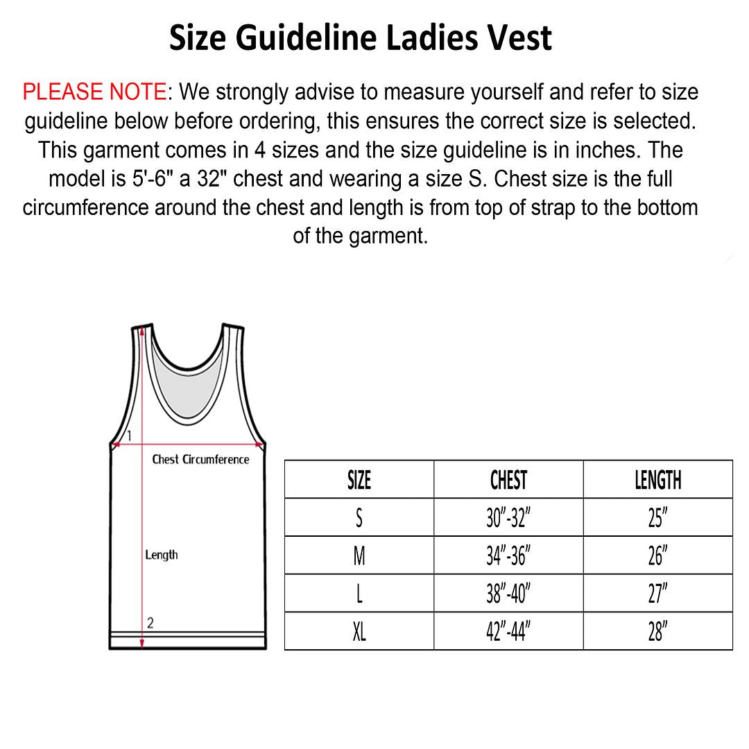 Ladies Bauhaus Vest Tank-Top Singlet Sleeveless T-Shirt